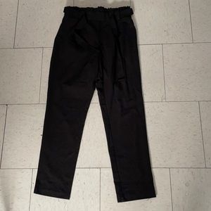 High waisted black crop pants